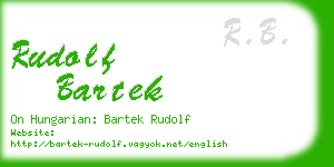 rudolf bartek business card